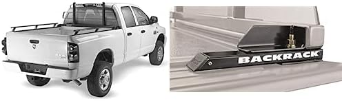 RealTruck Backrack Original Rack Frame + Hardware Kit for use w/Low Profile Tonneau Cover, Combo | No Drill, Black | 15018 & 40201 | Fits 1999-2016 Ford F-250/F-350/F-450