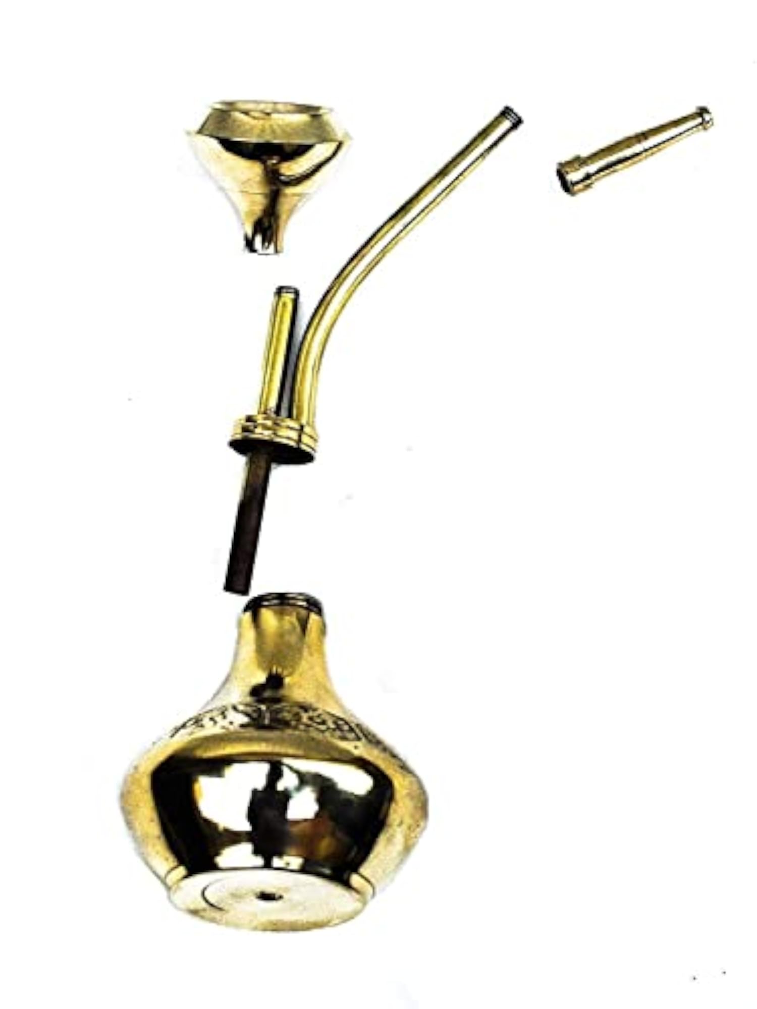 Wood Store Pure Brass Hand Hookah Showpiece