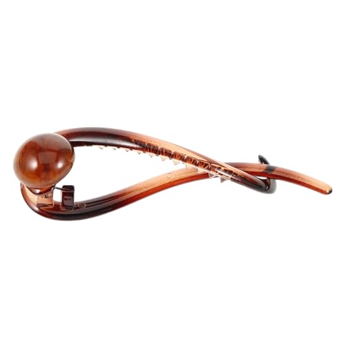 Holibanna Pinza De Una Palabra Accesorio Caimán Drenar Clip De Fijación De Moño De Pelo Estilo De Caballo Ondulado Pinzas Alfiler Rizador De Pelo Fabricante El Plastico Light Brown