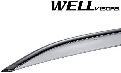 WellVisors Window Visors Wind Deflectors Compatible with Mercedes-Benz 2010-2016 E-Class Sedan W212 with Black Trim Rain Guards 3-847MB015