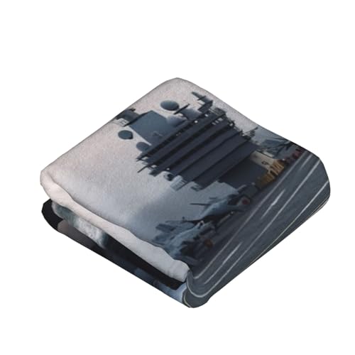 Couverture en flanelle porte-avions idéale pour soirées cocooning canapé