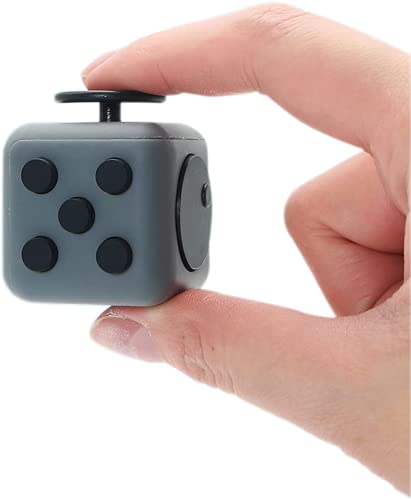 EA Fidget Cube Anxiety Cube for Pressure Relieving, Best Gift Idea of Stress Gift for Events, A Good Fidget Cube Fidget Toy for Boys,Toy for Girls, Relaxing Mini Fidget Gadget. (Dark Gray&Black)