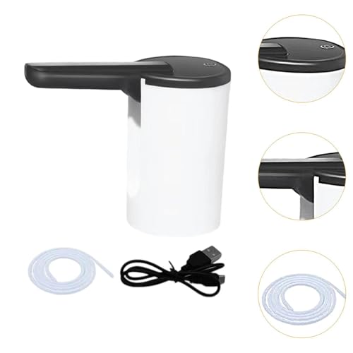 Image of VELURA Automatic Drinking Water Bottle Pump USB Rechargeable for Restaurant Kitchen Black|1 Face Down Pillow|Hot /Cold Water Dispensers| Home Improvement