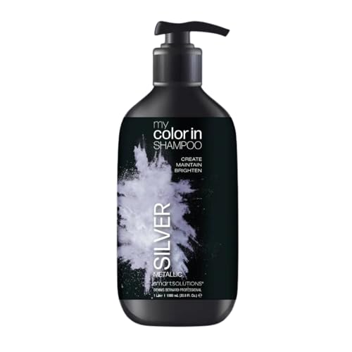 MyColorIn Color Depositing Shampoo (Metallic Silver) - Sulfate & Paraben Free, Hair Dye | Made in USA (8 Colors) (32 oz)