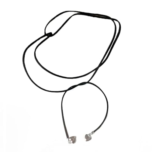 Simple Tiny Heart Pendant Lace Up Clavicle Chain Minimalist Jewelry Necklace