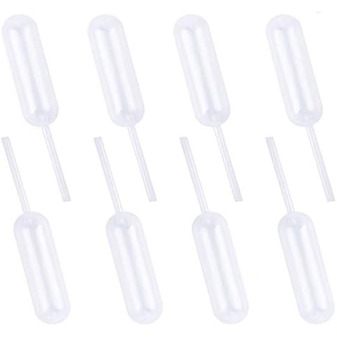 Siumir 100 PCS Pipettes Dropper 4 ML Plastic Food Syringe Dessert Mini Pipettes for Chocolate, Cupcakes, Ice Cream Cups Cover