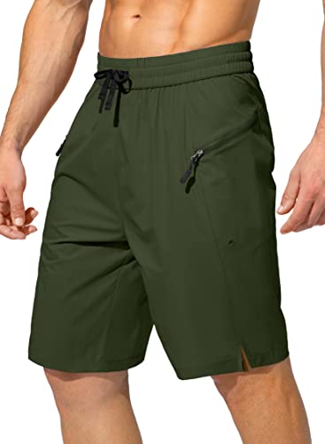 Image of Men's Swim Trunks Quick Dry Board Shorts with Zipper Pockets Beach Shorts Bathing Suits for Men - No Mesh Liner
