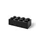 LEGO Brick Drawer, 8 Knobs, 2 Drawers, Stackable Storage Box, Black