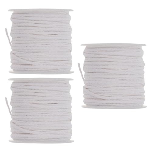 3 rollos de mechas trenzadas de algodón para velas