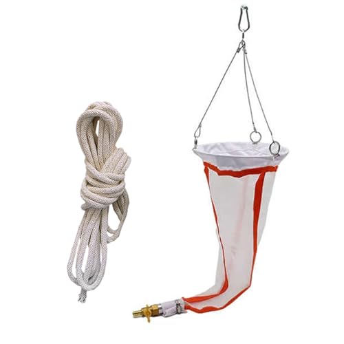 ERRULAN 11.8 in Diameter Plankton Net, 64 Mesh Fine Plankton Tow Net, 200 Mesh Thickened Experimental Nylon for Collecting Phytoplankton, Protozoa and Rotifers