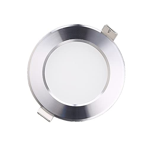 Spot LED encastré pour Plafond, éclairage de Salle de Bain, antibuée, Anti-éblouissement, Panneau de Grille Commercial, projecteur, Placard, Salon, Chambre à Coucher, luminaire encastré (lumière Chau