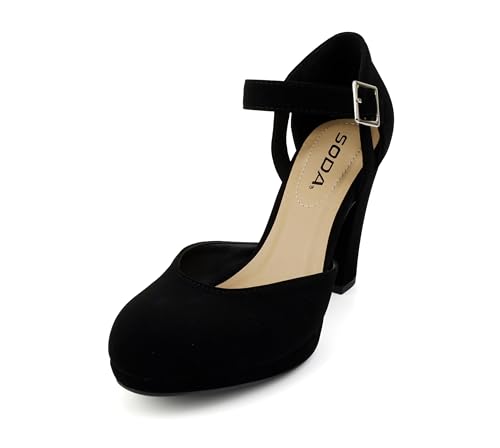 Image of Soda inchAyden inch ~ Women Mary Jane Ankle Strap Cushion High Heel Pump Shoe