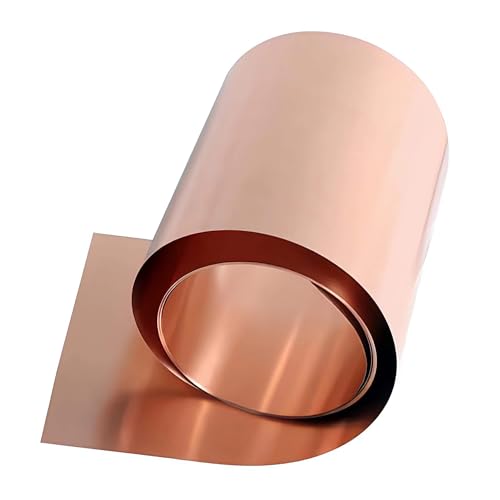 Rotolo Di Rame Puro 99,9% - 3500x50x0,6 Mm, Per Progetti Elettrici E Fai-Da-Te