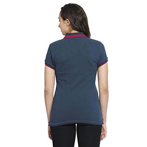 Image of Being Human Pink Semi Fit Polo Collar Short Sleeves Cotton Women's T-Shirt Clothing