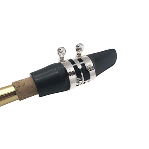 MILISTEN 1 Pair Alto Sax Mouthpiece Ligature Double Screws Ligature Brass Lacquered Brass Alto Saxophone Ligature for Saxophone Accessories - Image 2