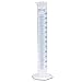 250ml Plastic Graduated Cylinder, Printed and Molded Graduations, Single Metric Scale, Polypropylene, Karter Scientific 237M1 (Case of 12)