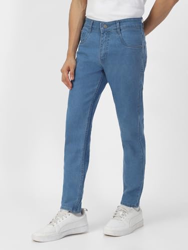 Image of Urbano Fashion Men's Slim Fit Mid Rise Washed Jeans Stretchable