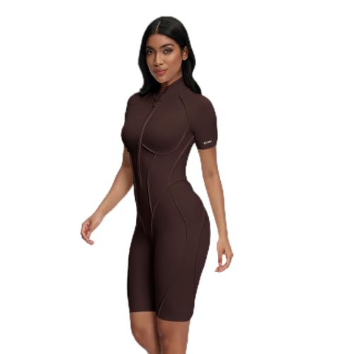 BetterMe Closed-Back Shorts Catsuit Chocolate Large