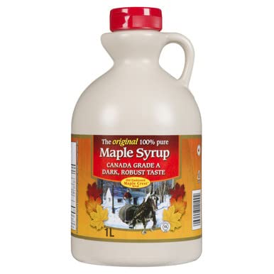 L B Maple Treat, Maple Syrup, Grade A, Amber, 4 Litre/1.06 Gallon Jug, Imported from Canada)