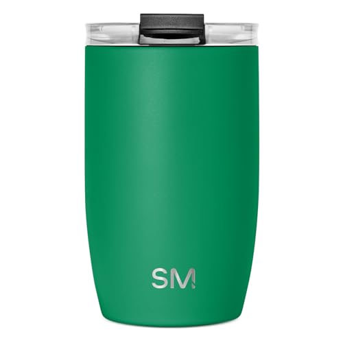 Simple Modern Travel Coffee Mug Tumbler with Flip Lid | Reusable Insulated Stainless Steel Cold Brew Iced Coffee Cup Thermos | Gifts for Women Men Him Her | Voyager Collection | 12oz | Kelly Green