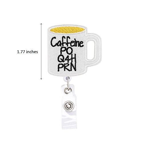 Caffeine Po Q4H Prn Nurse Doctor Badge Reel, Badge Holder With Swivel Clip, Guidance Counselor, Teacher Badge, School Id #TOP1