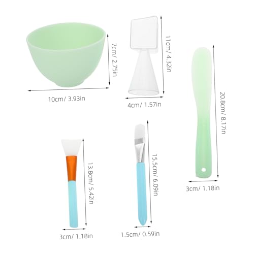 Didiseaon Facial Mask Mixing Bowl Set Spa Silicone Bowl Skin Spatula Face Mask Tool Kit Mud Mixing Spatula