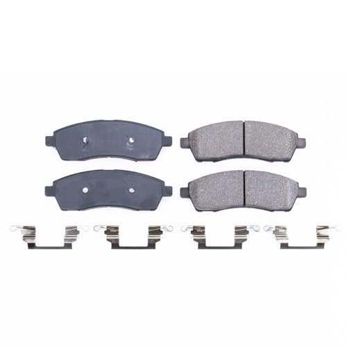Image of PowerStop Rear Brake Pads for Ford Excursion 2000-05 |F-250 Super Duty 1999-04 |F-350 Super Duty 1999-04 - Z17 Ceramic Brake Pads with Installation Hardware, 17-757