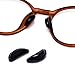 Eyeglasses Nose Pads, 5 Pairs Soft Silicone Self Adhesive Nose Pads,Anti Slip Air Cushion Stick on Nose Piece for Glasses Eyeglasses（Black）