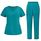 🥇 [ 1 POCHE DE PANTALON DE TRAVAIL POUR UN CONFORT TOUTE LA JOURNÉE ] La taille élastique naturelle et les jambes fuselées du pantalon à récurer sont confortables et bien sur le corps.