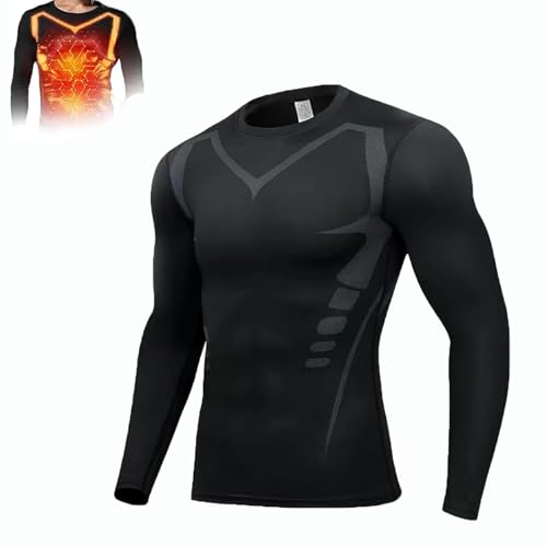 Cozy Breezy Shapewear Men,Compression Shirt Men,Men's Workout Quick Drying Slim Fit Long Sleeve Sports Vest