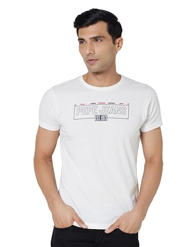 Image of Pepe Jeans Men T-Shirt|Cotton|Slim Fit
