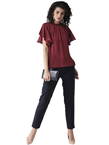 Image of Style Quotient Women Maroon Solid Top