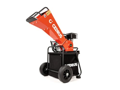 Hahn & Sohn Cedrus RB01C - Trituradora de ramas compacta con motor Loncin - Trituradora de tambor de hasta 50 mm - cesta de 65 l - Trituradora de jardín gasolina - Silenciosa, robusta, potente