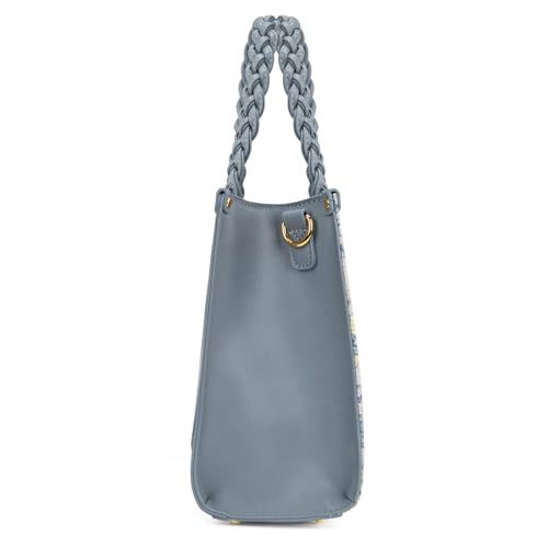 Image of Montana West Wrangler Tote Bag for Women, Floral Print Braided Tote Purse,Western Tote Handbag with Adjustable Shoulder Strap