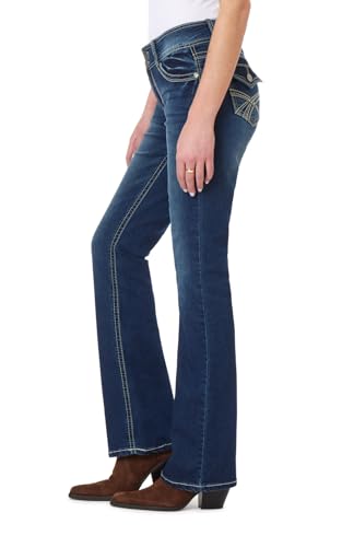 Image of WallFlower Luscious Curvy Bootcut Jeans for Women, Mid-Rise Insta Stretch Denim, Size-Inclusive Juniors Jeans