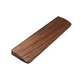 Soporte de muñeca de madera con diseño inferior antideslizante, soporte para teclado mecánico. Patas de goma antideslizantes muy bien hechas en la parte inferior del reposamuñecas de madera para oficina, mantiene el reposamuñecas de madera firmemente en su lugar. Incluso durante la escritura intensa, no se mueve. Reposamuñecas de madera para teclado, soporte creativo para teclado mecánico de madera maciza, almohadilla de mano ergonómica de madera de nogal negra, escritorio para juegos de 60 teclas para oficina y juegos.