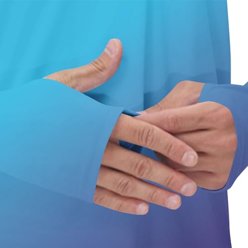 Mens Sun Shirt with Hood and Mask UPF 50+ Long Sleeve UV Protection Hiking Outdoor Running Hoodies Rash Guard Fishing 7