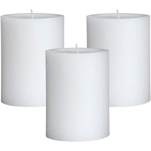 Mister Candle - 3 inch by 4 inch Tall Citronella Scented Pillar Candles (Set of 3) - Indoor & Outdoor Use