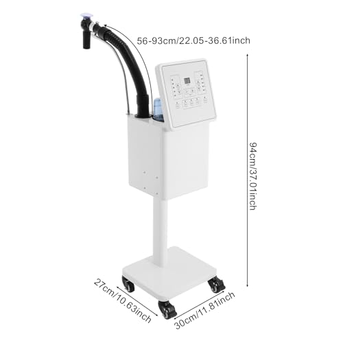 Image of Nano Hair Steamer, 1600W Professional Micro-Mist Hair Steamer for Deep Hair Care, Standing Salon Care Temperature Mist Intensity Adjustable for Hair Repair Salon Spa (White)