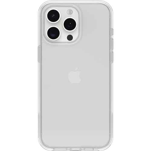 Custodia Symmetry Clear Series per iPhone 15 Pro Max solo trasparente ultra sottile compatibile con ricarica bordi rialzati per proteggere fotocamera e schermo wireless