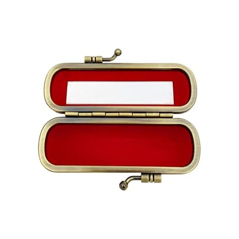 Women's Lipstick Case Vintage Embroidery Pattern Portable Lipstick Case Holder with MirroreAt Home,Outdoors Avoid Lipstick Jewelry Falling Lipstick Red Build Your own DIY Cover