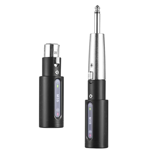 Sistema inalámbrico de micrófono XLR 2.4G, conexión estable, ideal para eventos en vivo, micrófono dinámico, transmisores y receptores para presentaciones y bodas, color negro, 1 juego miniatura 2