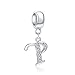 Produktbild Charm-Anhänger Buchstabe A-Z Alphabet Kristallperlen 925 Sterling Silber baumelnd P