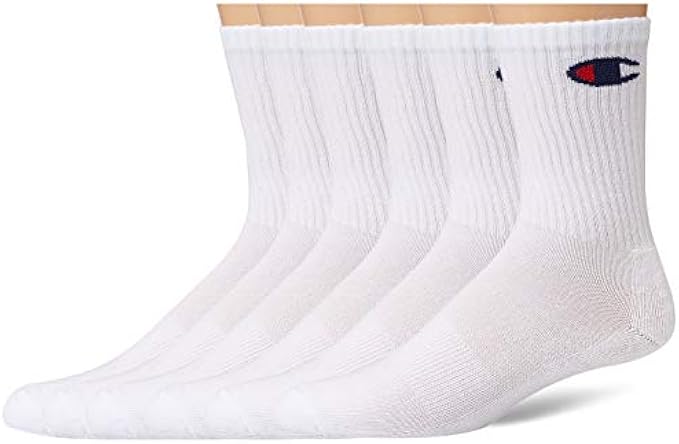 Champion Men's Double Dry Moisture Wicking Crew Socks; 6, 8, 12 Packs Available