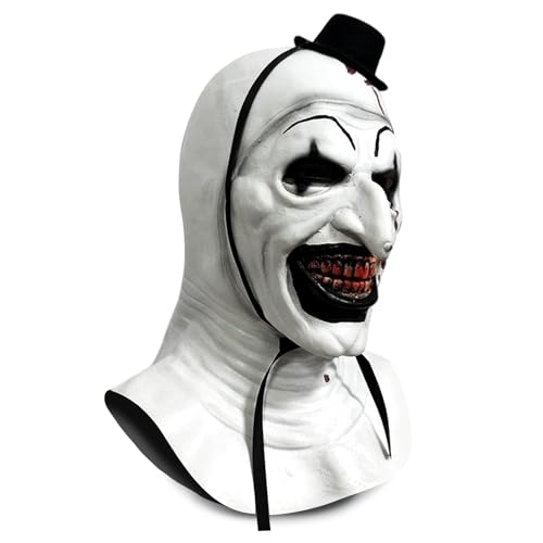 Kuberas Scary Clown Mask for Adult Horror Killer Clown Bloody Joker Full Head Latex Mask Halloween Cosplay Costume Props by Kuberas - Used condition - Image 4