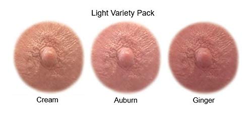 Tatatattoos Temporary Realistic Nipple/Areola Tattoos - Medium Size, Light Shades Variety Pack (1 Pair Of Each Color) #TOP1
