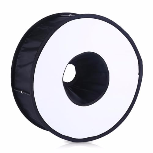 Diffuseur de Flash Annulaire Pliable, 17 Pouces, Diffuseur de Flash Annulaire Portable Universel, Boîte à Lumière, Mini Dôme Rond Pliable avec Pochette de Rangement, pour