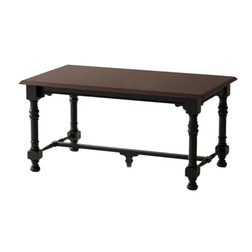 Dining Table Retro Solid Wood Large Dining Table Home Restaurant Black Long Dining Room Table