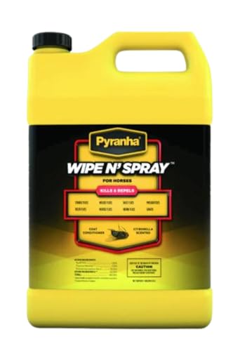 Pyranha Fly Spray, Fly Spray, Fly Spray for Horses, Pyranha Zero-Bite, Pyranha Wipe and Spray, Pyranha Nulli-Fly (Pyranha Wipe & Spray Oil Base, Gallon) - image 2