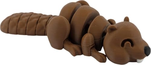 3D Printed Beaver with Stump Hideaway | Locking Lid Feature (Beaver Only)